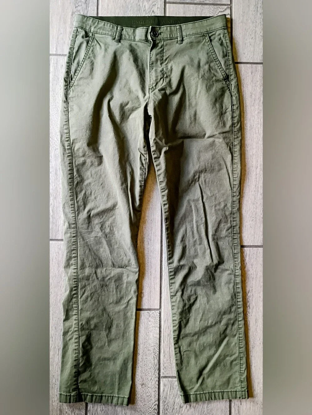 Men's Olive Green Casual Chinos